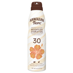 Hawaiian Tropic Silk Hydration Weightless Spray Sunscreen, 6 OZ, SPF 30