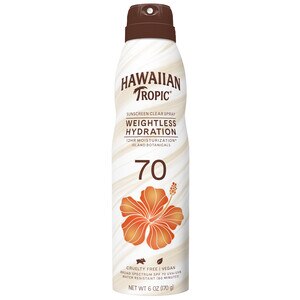 Hawaiian Tropic Weightless Hydration Sunscreen Clear Spray, SPF 70, 6 Oz , CVS