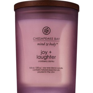 Chesapeake Bay Candle Joy + Laughter, Cranberry Dahlia, 8.8 OZ