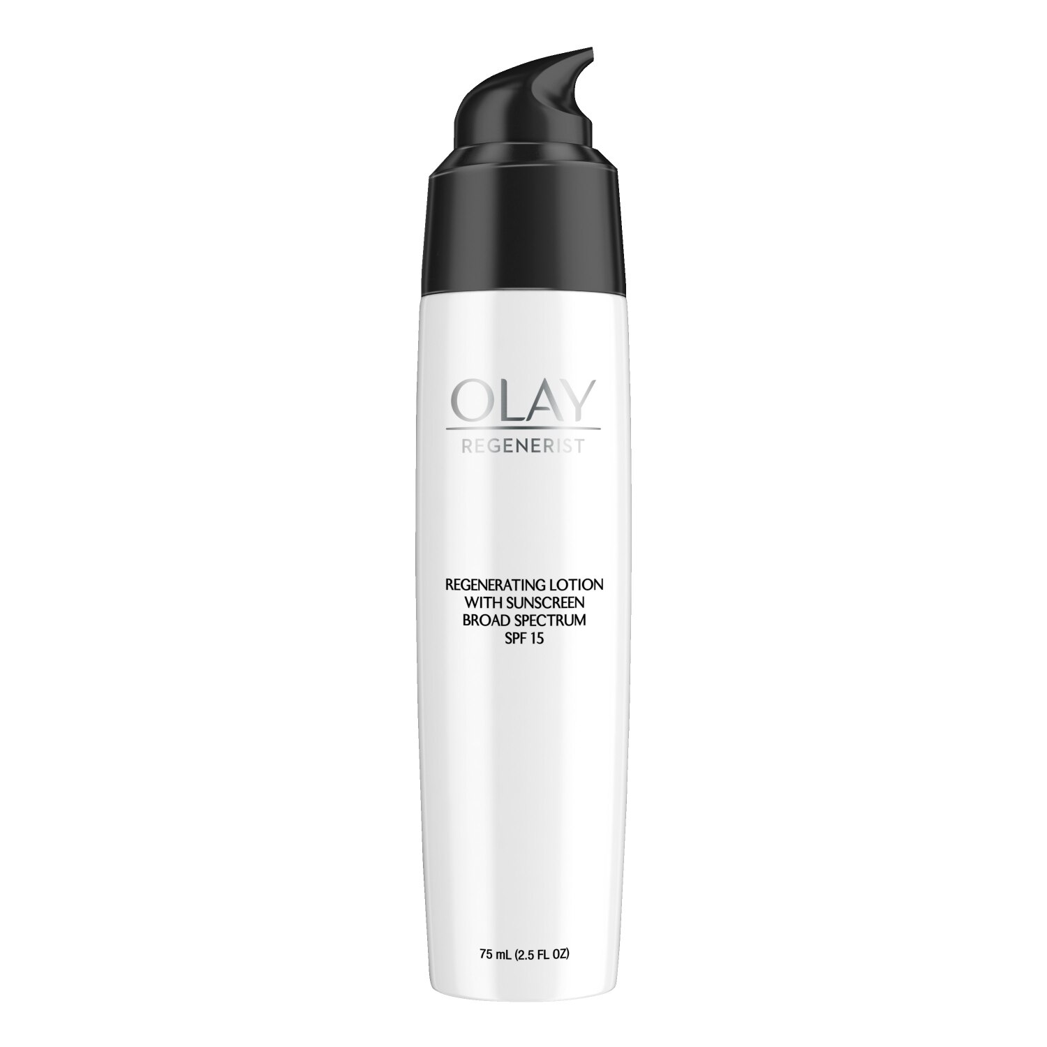 Olay Regenerist - Loción regeneradora para el rostro con protección solar de amplio espectro, FPS 15, 2.5 oz