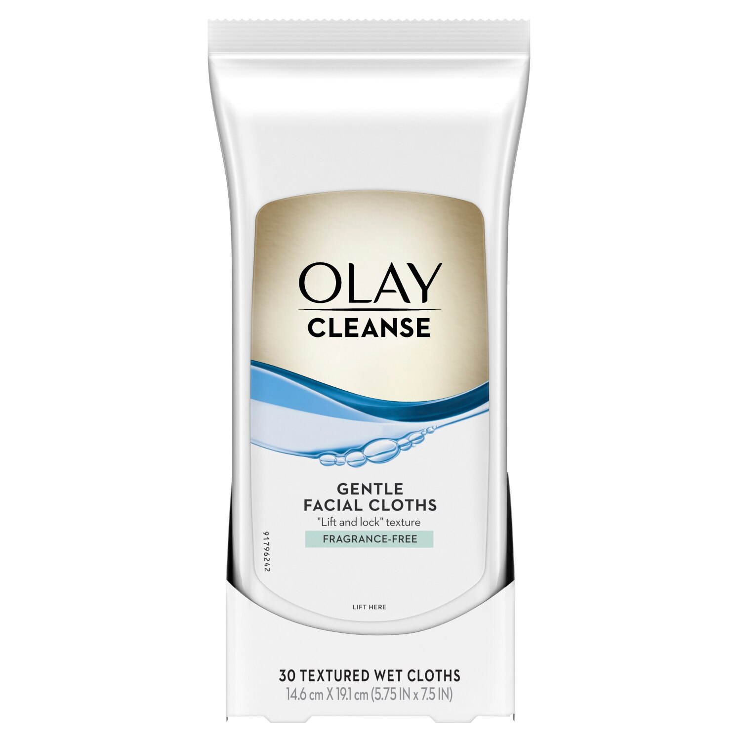 Olay Cleanse Gentle - Toallitas de limpieza facial suaves, sin fragancia, 30 u.