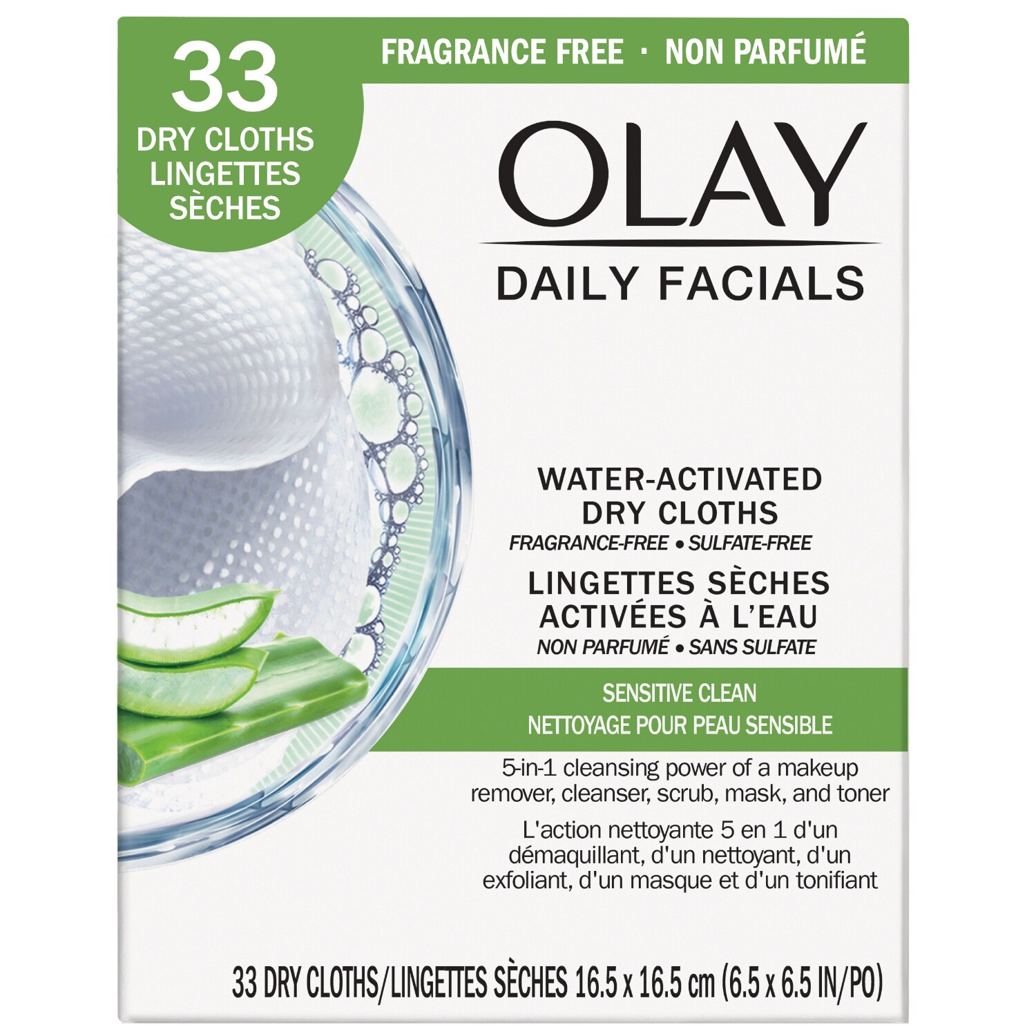 Olay Daily Facials Sensitive Cleansing Cloths, 33 Ct , CVS