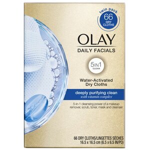 Olay Daily Gentle Clean 4-in-1 Water Activated Cleansing Cloths, 66CT