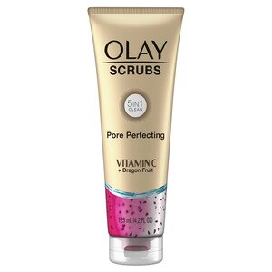 Olay Scrubs Pore Perfecting Facial Cleanser, Vitamin C + Dragon Fruit, 4.2 OZ