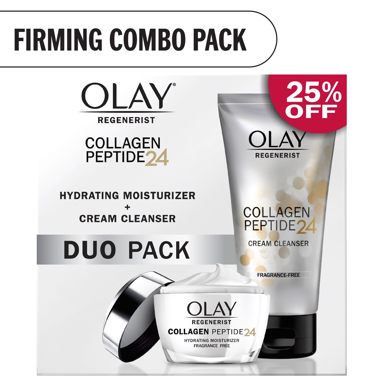 Olay Regenerist Collagen Peptide 24 Face Wash + Moisturizer Duo Pack