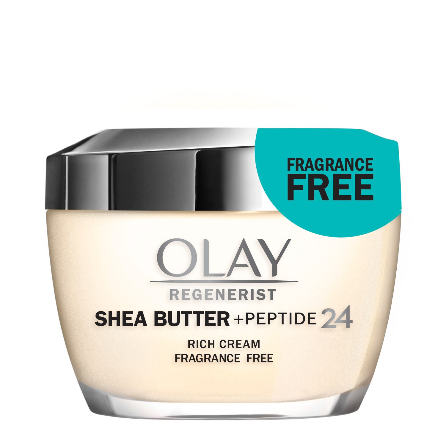 Olay Regenerist Shea Butter + Peptide 24 Face Moisturizer, Fragrance-Free, 1.7 OZ