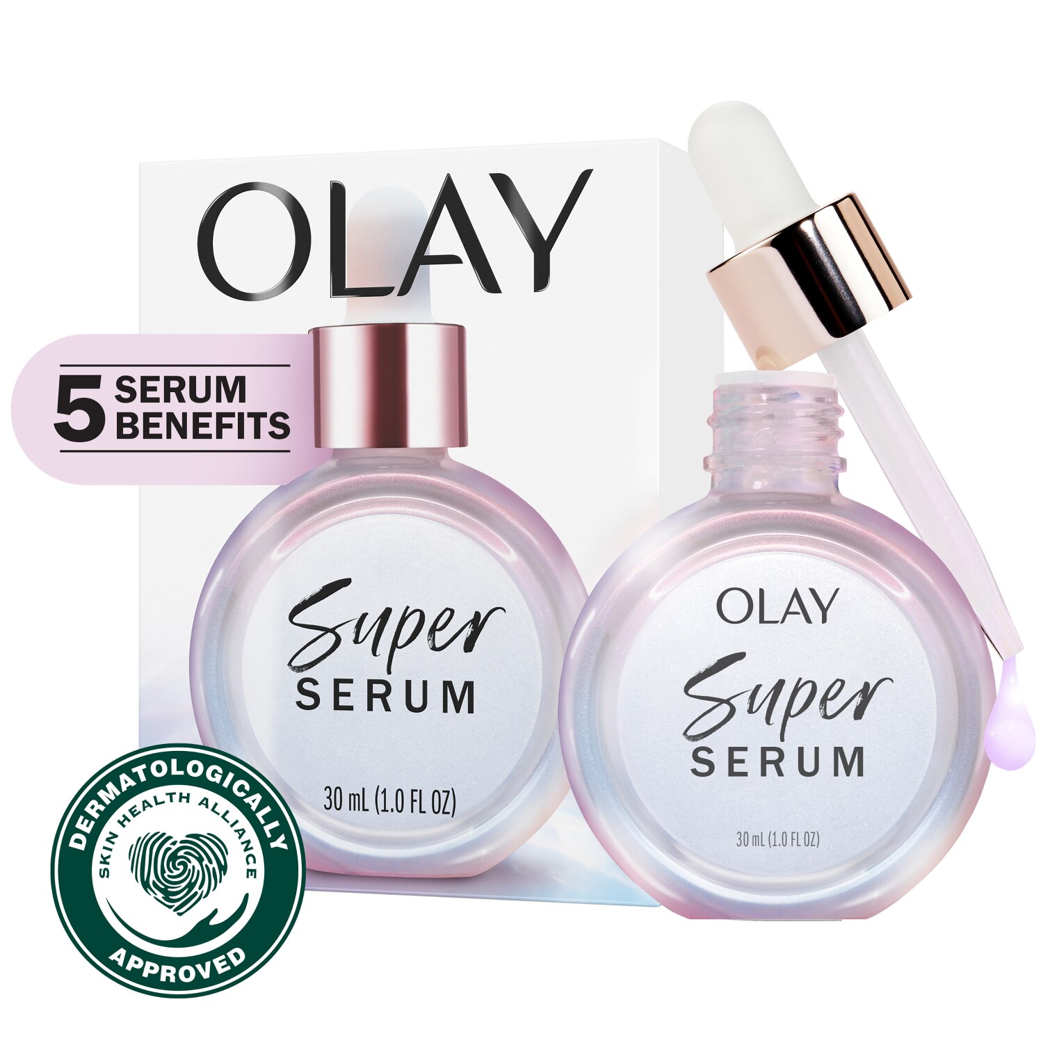 Olay Super Serum, 1 Fl Oz , 5-in 1 Face Serum , CVS