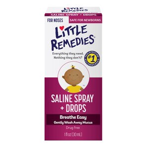 Little Remedies - Solución salina en spray y gotas, apto para recién nacidos