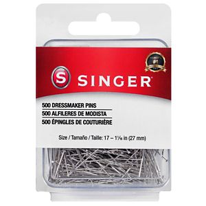 Singer Dressmaker Pins, Size 17 - 500 count