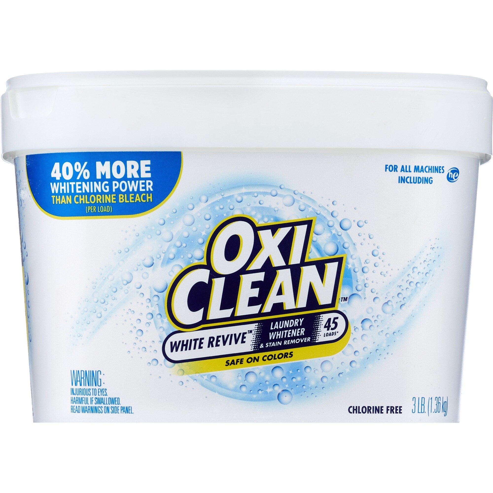 OxiClean Laundry Whitener + Stain Remover, White Revive, 3 LB