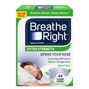 Breathe Right Extra Strength Clear Nasal Strip, 44 CT