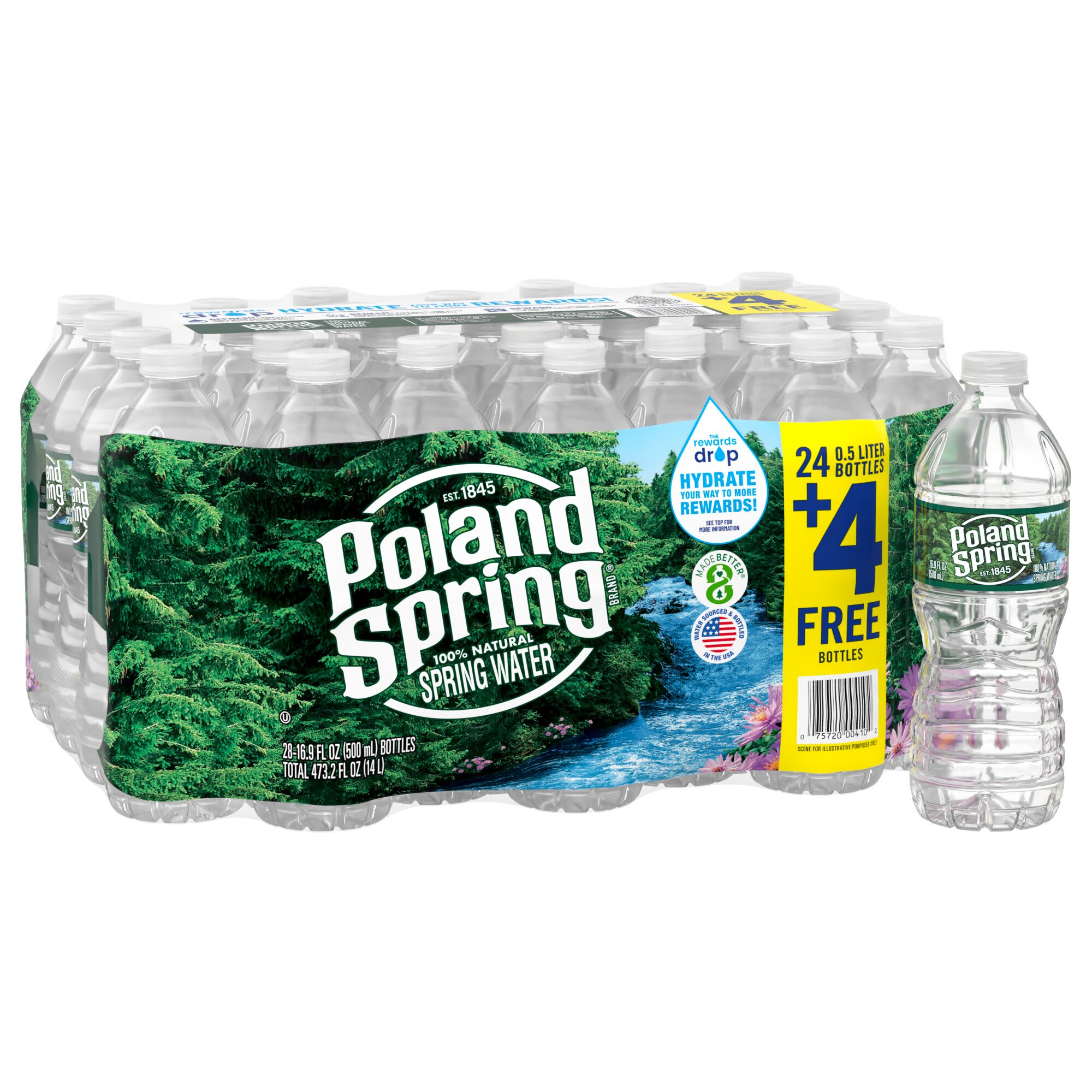 Poland Spring Brand 100% Natural Spring Water, 28 Ct, 16.9 Oz , CVS