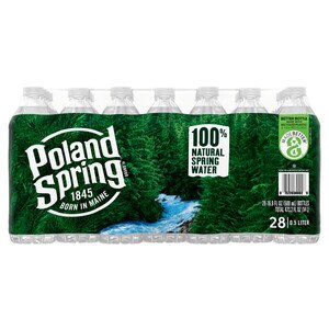 Poland Spring 100% Natural Spring Water Plastic Bottle 16.9 OZ, 28 Ct , CVS