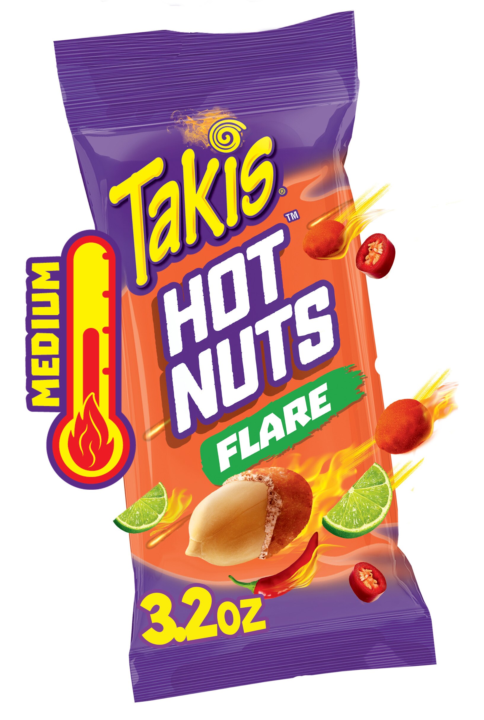 Takis Double Crunch Flare Hot Nuts, 3.2 OZ