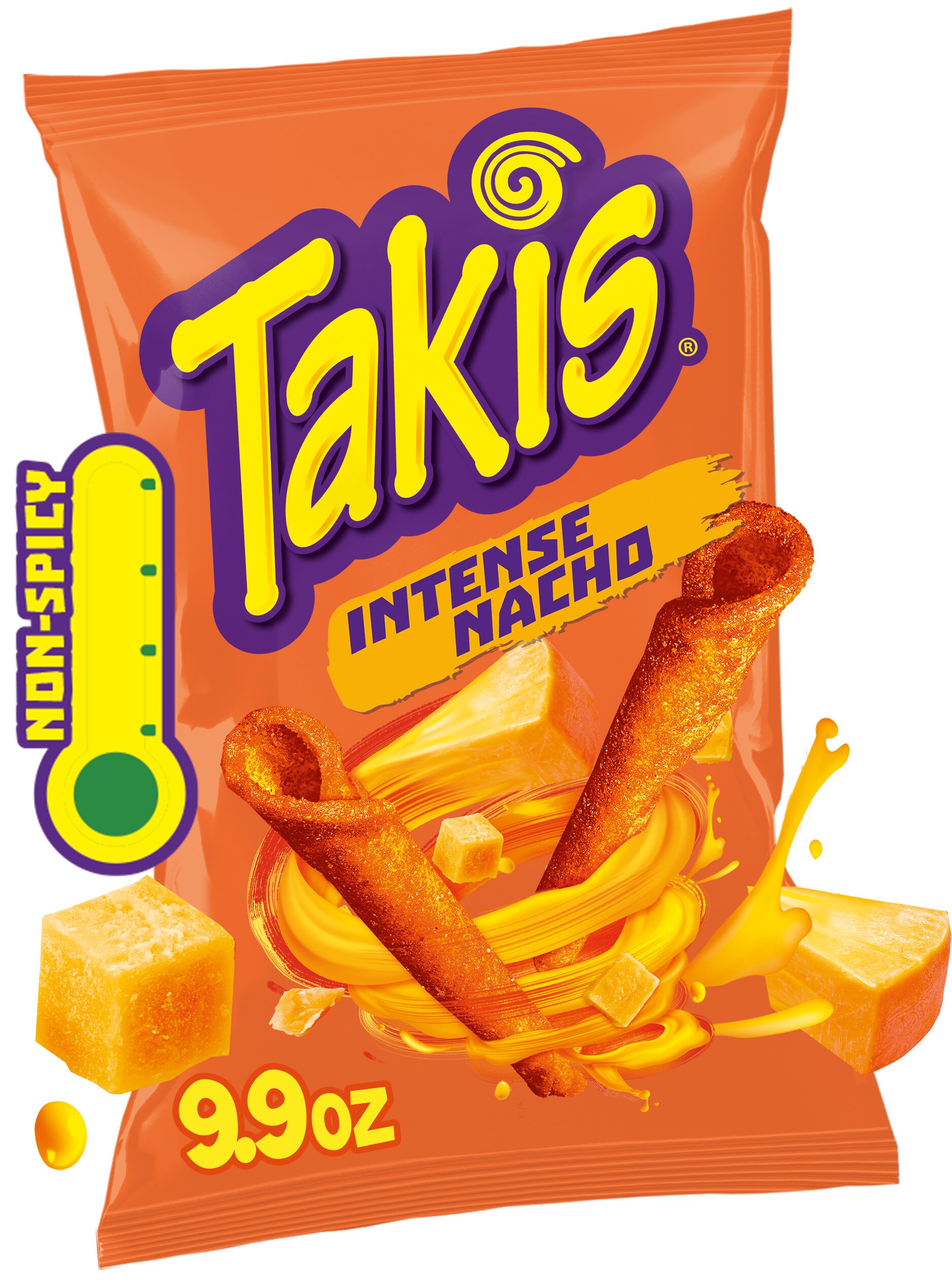 Takis Intense Nacho Rolls Nacho Cheese Flavored Cheesy Tortilla Chips, 9.9 oz