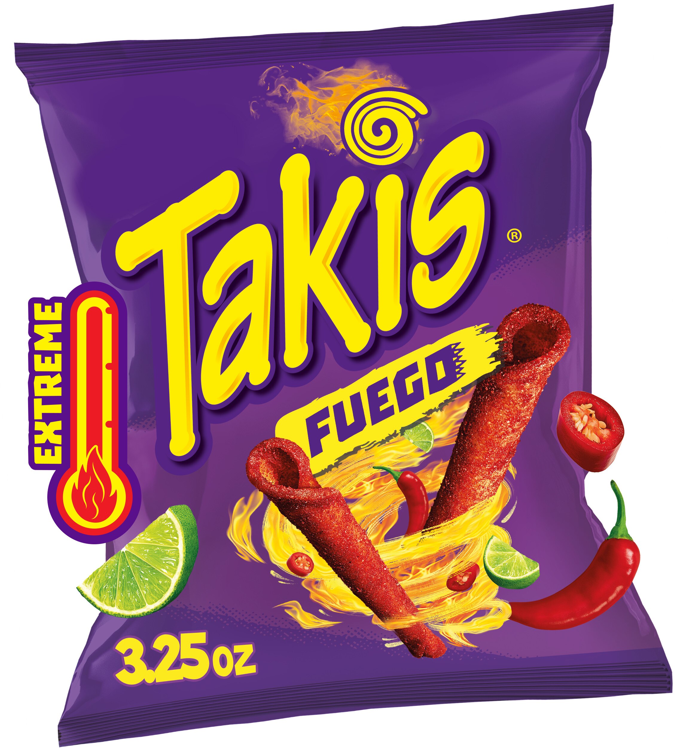 Takis Fuego Rolls Hot Chili Pepper & Lime Flavored Spicy Tortilla Chips, 3.25 Oz , CVS