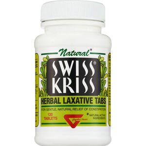 Swiss Kriss Natural Herbal Laxative Tablets, 120 CT