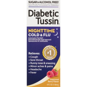 Diabetic Tussin Nighttime Cold & Flu - 4 Oz , CVS