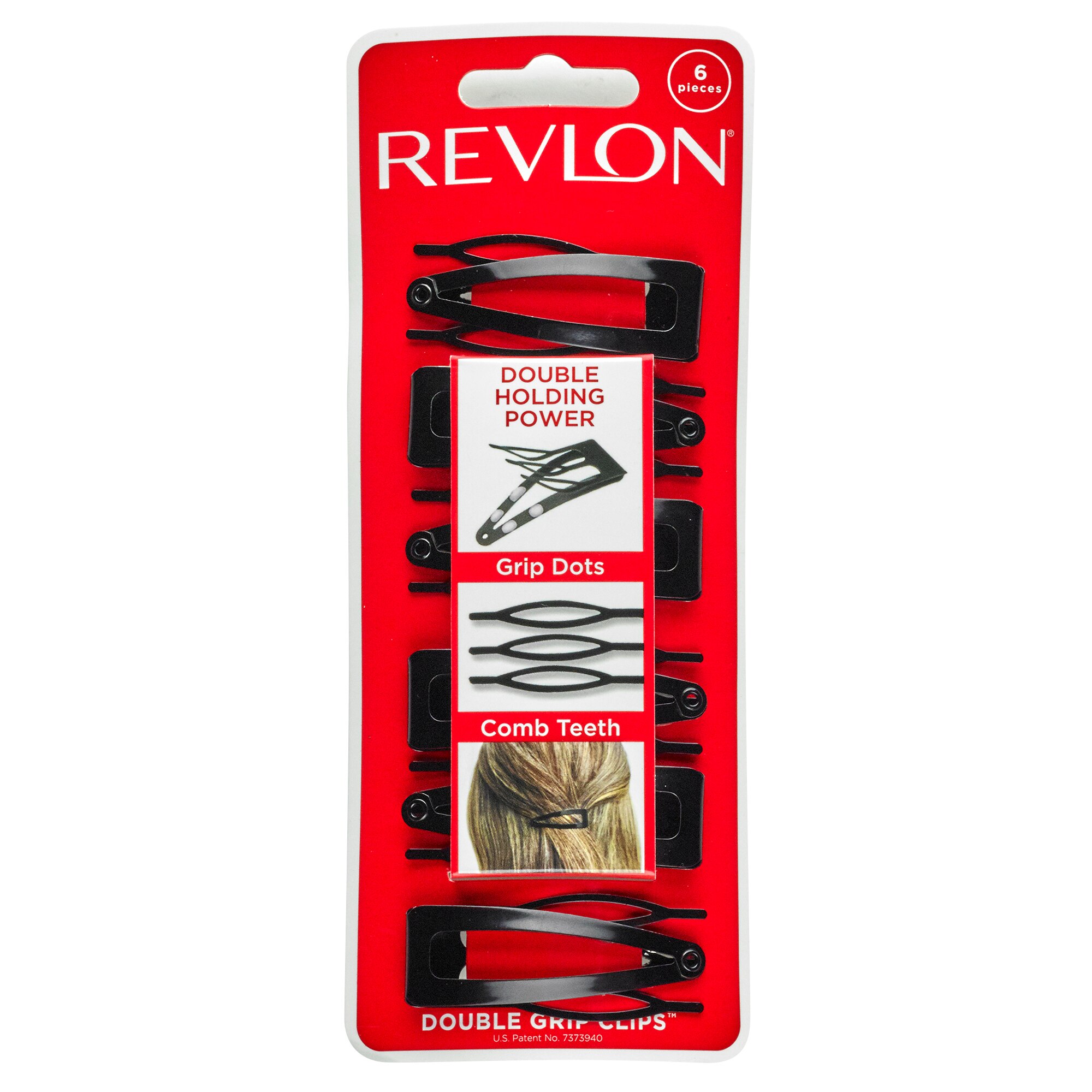 Revlon Double Grip Clips, Black, 6 Ct , CVS