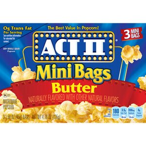 Act II Butter Flavored Popcorn Mini Bags - 1.59 Oz , CVS