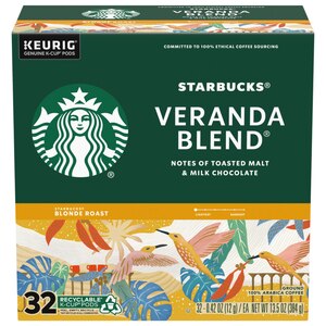 Starbucks Blonde Roast Veranda Blend Coffee K-Cup Pods, 32 Ct , CVS
