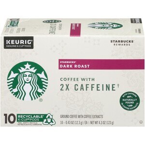 Starbucks Plus Coffee With 2x Caffeine Dark Roast K Cup Pods 10 Ct With Photos Prices Reviews Cvs Pharmacy