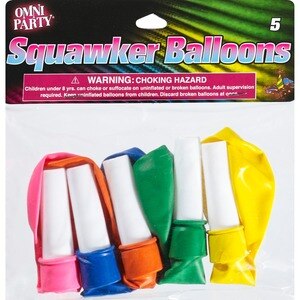 Omni Party Squawker Balloons - 5 Ct , CVS