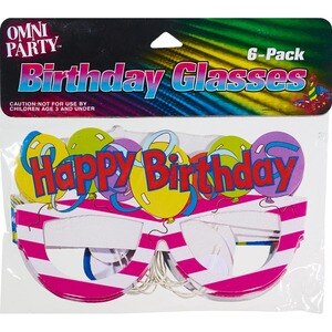 Omni Party Happy Birthday Glasses 6-Pack - 6 Ct , CVS