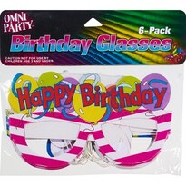 Omni Party - Antifaces, Happy Birthday, paquete de 6
