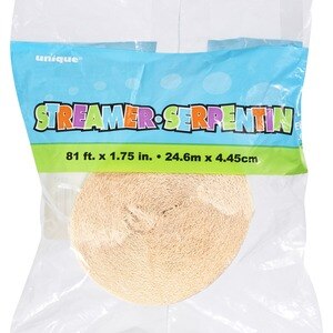 Omni Party 81 Foot Crepe Streamer Tan , CVS