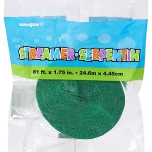 Omni Party - Serpentina de papel crepe de 81 pies, verde