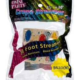 12 Pack: 81ft. Black Crepe Streamer by Celebrate It, Size: 81ft. x 1.75”