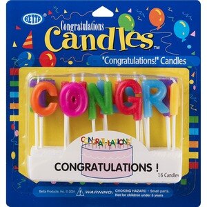 Betta Congratulations Candles - 16 Ct , CVS
