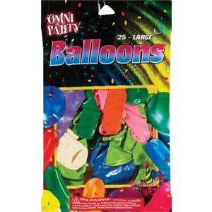 Omni Party Large Balloons - 25 Ct , CVS
