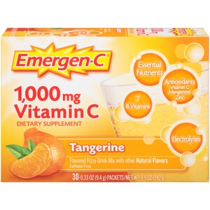 Emergen-C 1,000mg Vitamin C Tangerine Fizzy Drink Mix