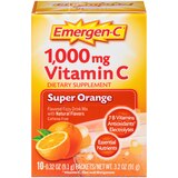 Emergen-C 1,000mg Vitamin C Supplement, Super Orange, 10 CT, thumbnail image 1 of 5