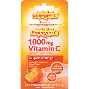 Emergen-C Vitamin C Flavored Fizzy Drink Mix, Super Orange