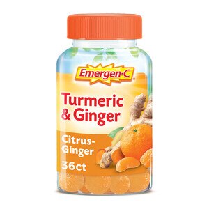  Emergen-C Citrus-Ginger Gummies Turmeric and Ginger Immune Support Natural Flavors With High Potency Vitamin C 36 Count 