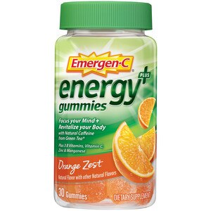  Emergen-C Energy+, With B Vitamins, Vitaminc C And Natural Caffeine From Green Tea (30 Count, Orange Zest Flavor, 1 Month Supply) Dietary Supplement 