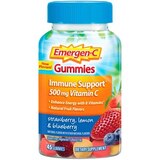 Emergen-C Gummies with Vitamin C, Strawberry, Lemon and Blueberry, 45 CT, thumbnail image 1 of 4