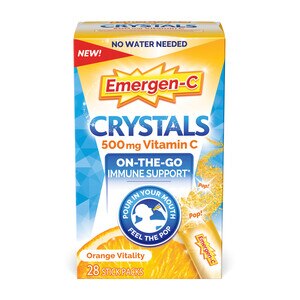 Emergen-C Immune Support Crystals, Orange Vitality, 28 StickPacks - 28 ct | CVS