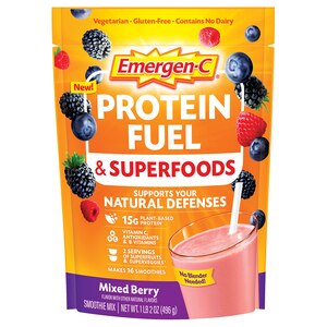 Emergen-C, Protein Fuel & Superfoods Smoothie Mix, Mixed Berry - 18 Oz , CVS