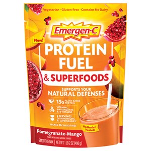 Emergen-C, Protein Fuel & Superfoods Smoothie Mix, Pomegranate-Mango - 18 Oz , CVS