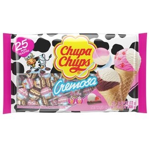 Chupa Chups Cremosa - Paletas con sabor a helado, sabores surtidos, 25 u.