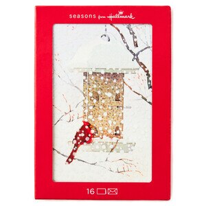 Seasons from Hallmark Boxed Holiday Cards (Cardinal in Snow), 16 ct.