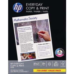 HP Paper, Everyday Copy & Print, 20 lb, Value Pack - 750 sheets