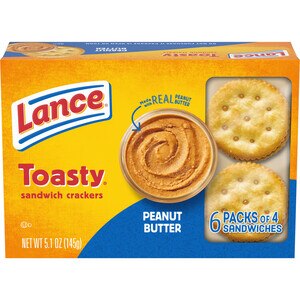 Lance Toasty Peanut Butter Sandwich Crackers, 5.1 OZ