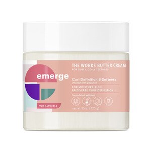 Emerge My Everything Sulfate and Paraben Free Butter Styling Cream for Curly Hair, 15 OZ