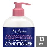 SheaMoisture Sugarcane & Meadowfoam Miracle Multi-Benefit Conditioner, 13 OZ, thumbnail image 4 of 5