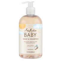 SheaMoisture Cruelty Free Skin Care 100% Virgin Coconut Oil Wash and Shampoo for Baby, 13 oz